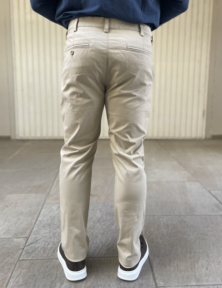 Lee Παντελόνι Chino Ελαστικό σε Slim Εφαρμογή Μπεζ 112342927 φωτογραφία